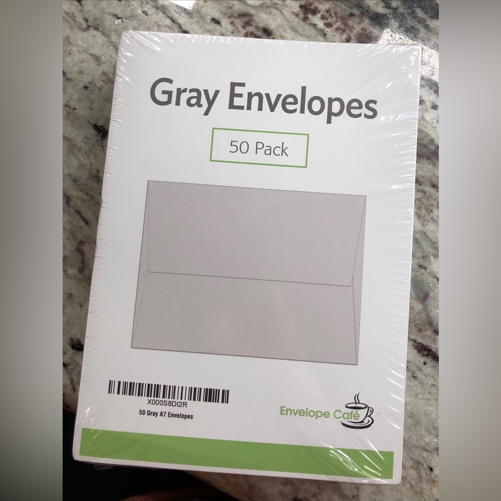 50 pack of Gray A7 envelopes. 5.25x7.25. New
